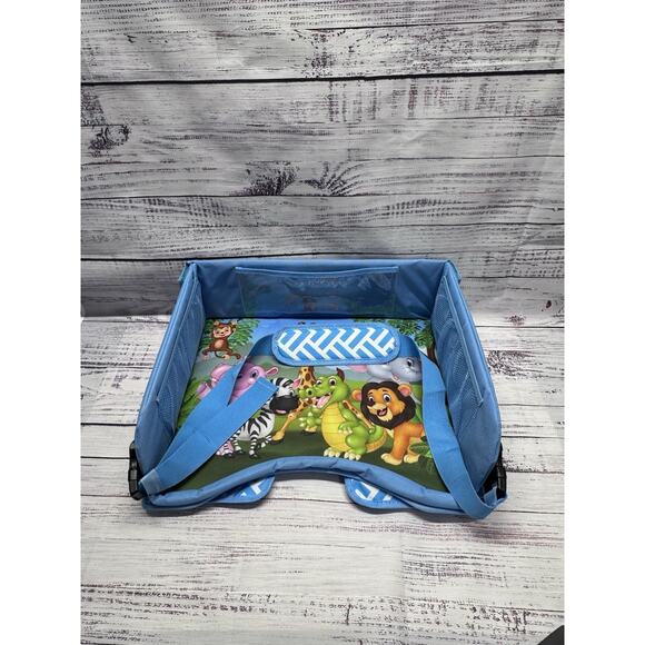 Kids Travel Car Seat Lap Tray Tablet & Cup Holder 14 Mesh Pockets Ages 3–7 NICE - Picture 1 of 6